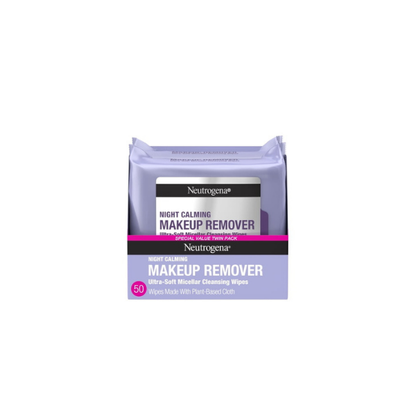 Neutrogena Makeup Remover Night Calming Wipes & Face Cleansing Towelettes, 25 Count, 2 Pack Face Wipes