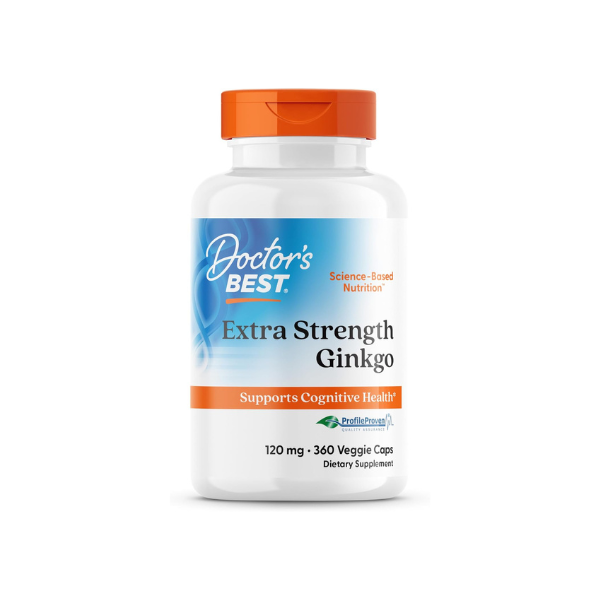 Doctor's Best Extra Strength Ginkgo Biloba Capsules 120 mg, 360 Veg Caps