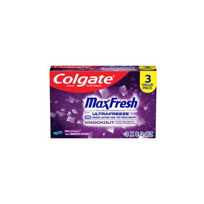 Colgate MaxFresh Knockout Mint Toothpaste, 3 Pack, 6.3 oz