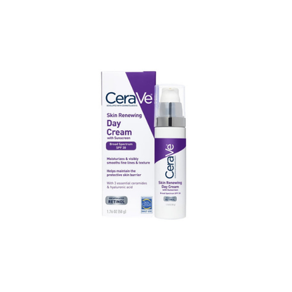 CeraVe Skin Renewing Day Cream with Sunscreen SPF 30 Facial Moisturizer 1.76 fl oz