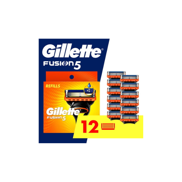 Gillette Fusion5 Razor Blades for Men, 12ct Razor Blade Refills