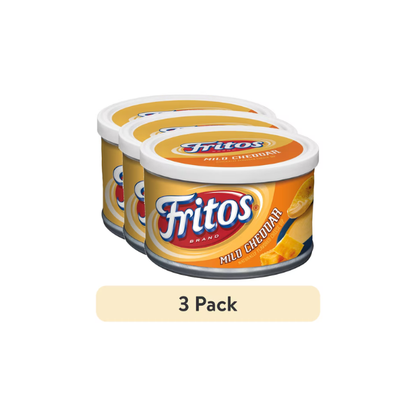 (3 pack) Fritos Mild Cheddar Flavored Cheese Dip, 9 oz Shelf-stable Can
