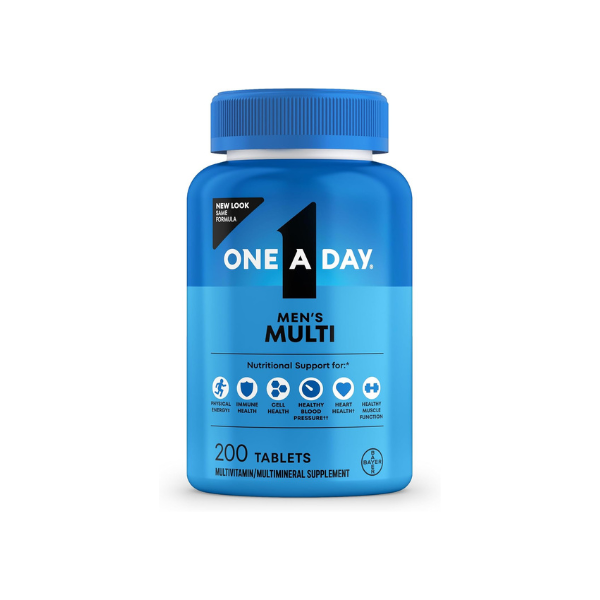 One A Day Multivitamin for Men - Daily Mens Multivitamins with Vitamin D, Zinc, Folic Acid, and B Vitamins, Physical Energy Support, 200 Count