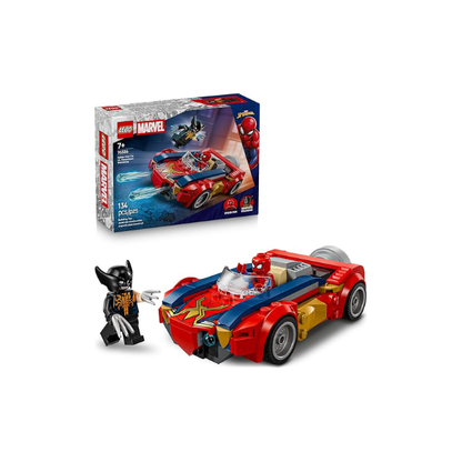 LEGO Marvel Spider-Man Car vs. Venomized Wolverine Building Toy for Boys & Girls - Super Hero & Villain Playset W/2 Marvel Minifigures - Gift Idea for Birthdays - Ages 7+ - 76336