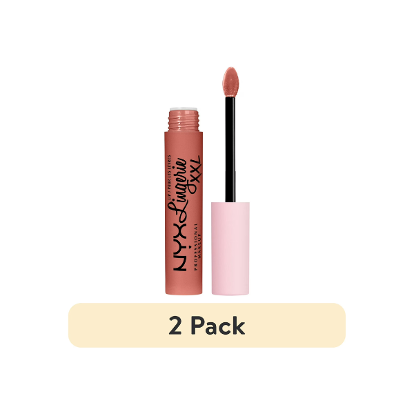 (2 pack) NYX Professional Makeup Lip Lingerie XXL Liquid Lipstick, Turn On, 0.13 fl oz