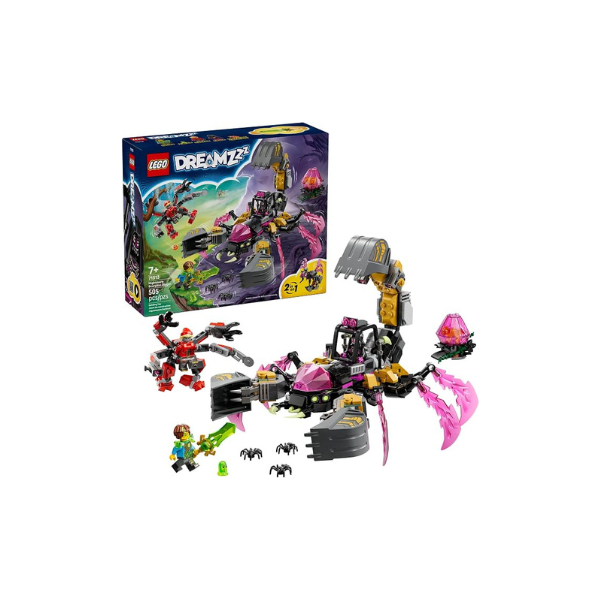 LEGO DREAMZzz Nightmare Scorpion Digger Building Toy for Boys & Girls - Pretend Play Set for Kids, Ages 7+ - with 2 Build Options, 3 Minifigures & Treasure Creature - Gift Idea for Birthdays - 71513