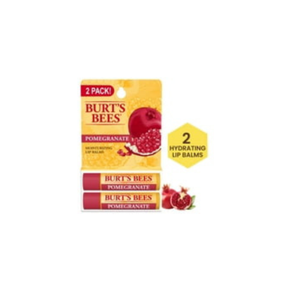 Burt's Bees Natural Origin Moisturizing Lip Balm Value Pack, Pomegranate, 2 Tubes