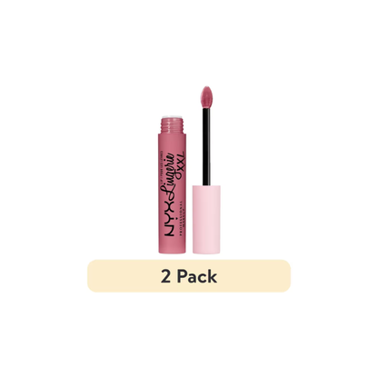 (2 pack) NYX Professional Makeup Lip Lingerie XXL Smooth Matte Liquid Lipstick, 16hr Longwear, Maxx Out, 0.13 fl oz