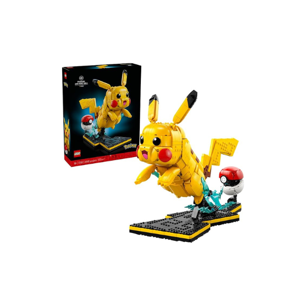 LEGO Pokémon Pikachu and Poké Ball - Collectible Building Sets for Adults, Ages 18+ - Pokémon Figure for Display - Desk, Shelf or Office Decor - Gift for Men & Women - 72152