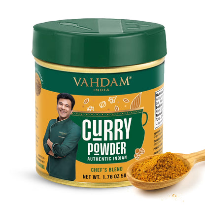 VAHDAM Curry Powder Spice Blend, 1.76 oz Tin | Authentic Indian Curry Seasoning with Coriander, Turmeric, Cumin & Fennel