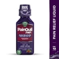 (2 pack) Vicks PainQuil Pain Relief Acetaminophen 1000mg Max Strength Adult Pain Reliever Liquid 12oz, Backache Headache Relief, 1 Nighttime Pain Reliever + Sleep Aid