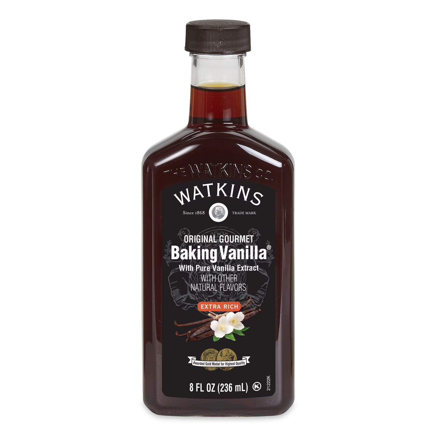(4 pack) Watkins Original Gourmet Baking Vanilla, 8 fl oz – Rich Vanilla Flavor for Everyday Baking & Desserts