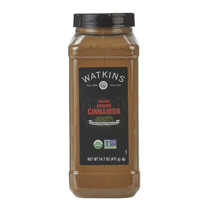 Watkins Gourmet Organic Spice Jar, Ground Cinnamon, 14.7 oz