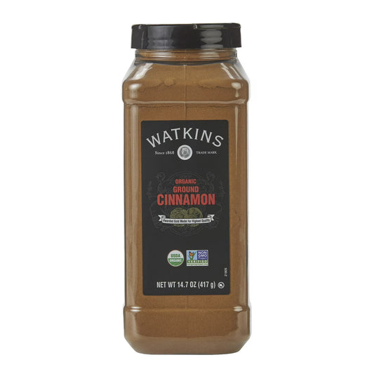 Watkins Gourmet Organic Spice Jar, Ground Cinnamon, 14.7 oz