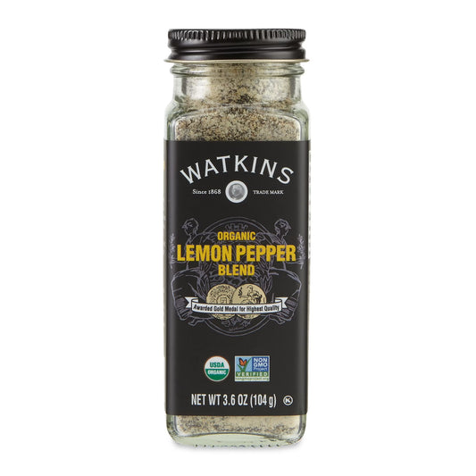 Watkins Gourmet Organic Spice Jar, Lemon Pepper Blend, 3.6 oz