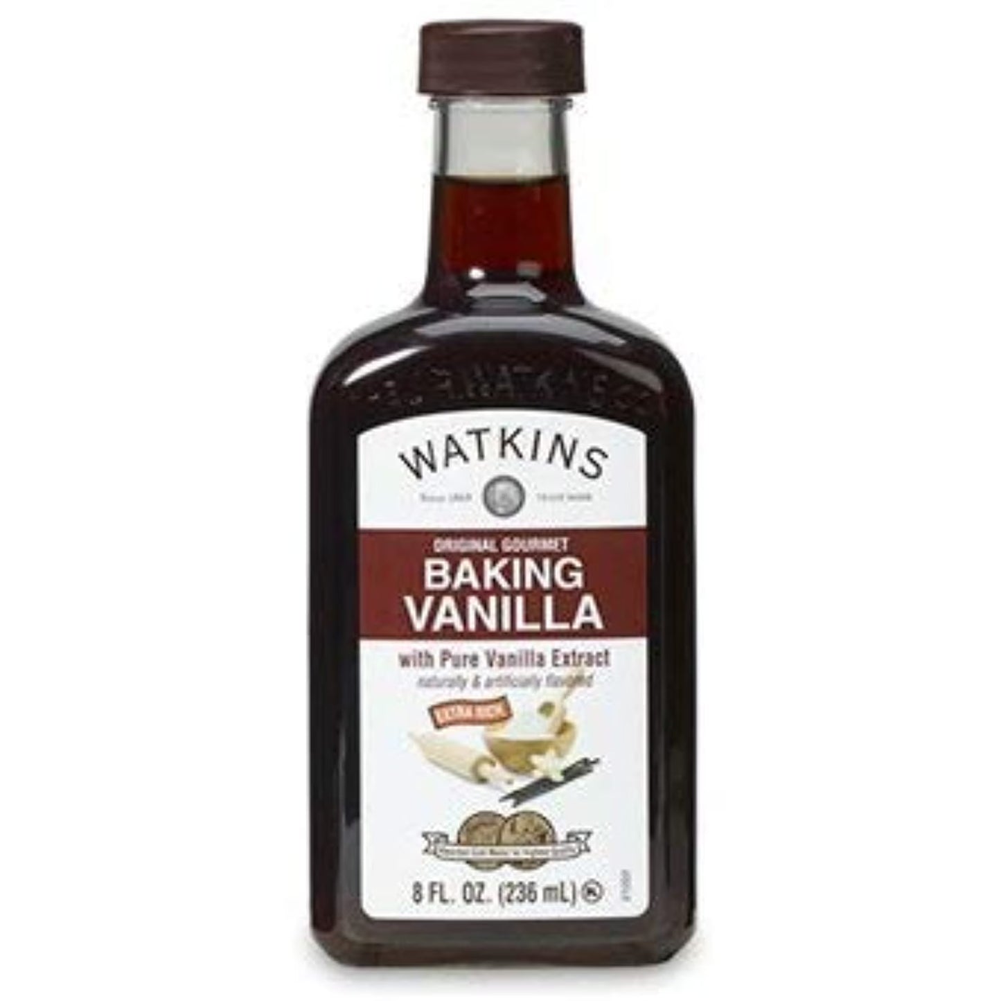Watkins Original Gourmet Baking Vanilla Extract 8 Ounces (With Pure Vanilla Extract)