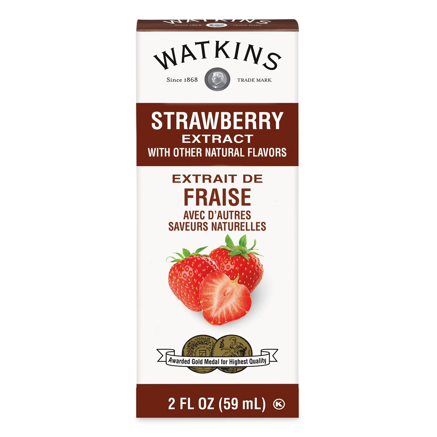 (2 pack) Watkins Strawberry Extract with Other Natural Flavors, 2 fl oz (Liquid)