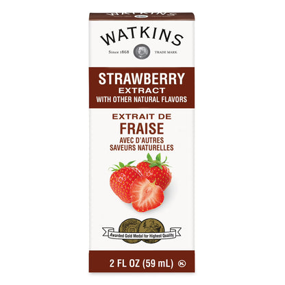 (2 pack) Watkins Strawberry Extract with Other Natural Flavors, 2 fl oz (Liquid)