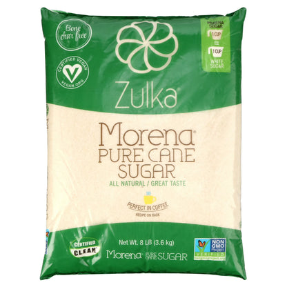 Zulka Pure Cane Sugar, 8 lb, Vegan & Plant Based and Non GMO