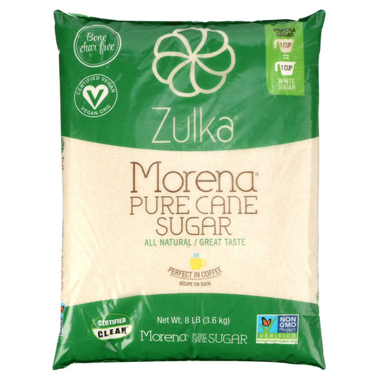 Zulka Pure Cane Sugar, 8 lb, Vegan & Plant Based and Non GMO