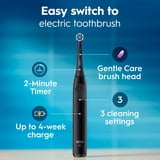 Oral-B Toothbrush, iO Series 2 Rechargeable Electric Toothbrush for Adults & Kids 3+, Pure White, 1 Gentle Care Brush Head