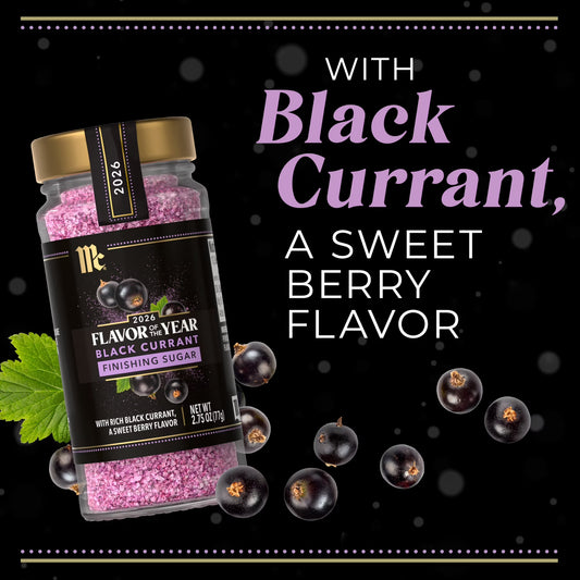 McCormick Black Currant Finishing Sugar, 2.75 oz Bottle
