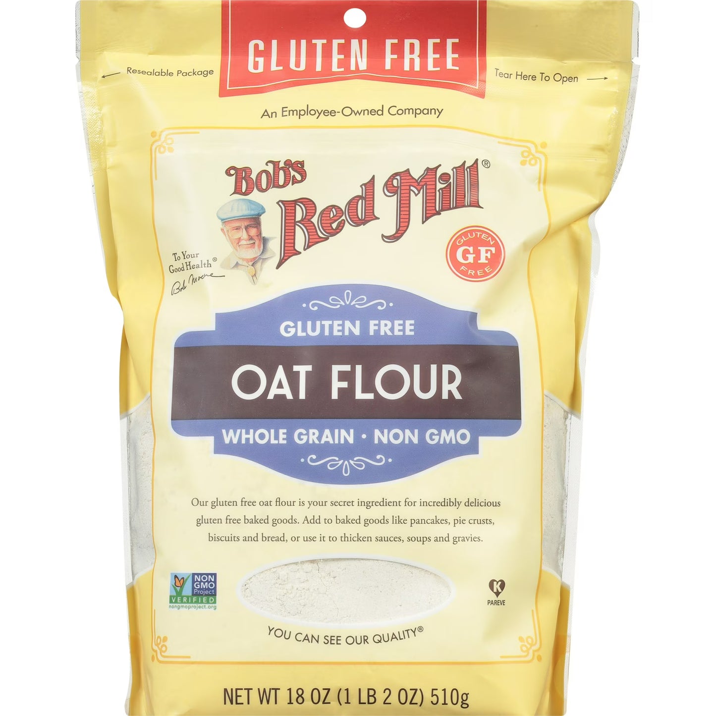 Bob's Red Mill, Gluten Free, Oat All - Purpose Flour, 18 oz Bag