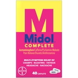 Midol Complete Menstrual Pain Relief Acetaminophen Caplets, 40 Count