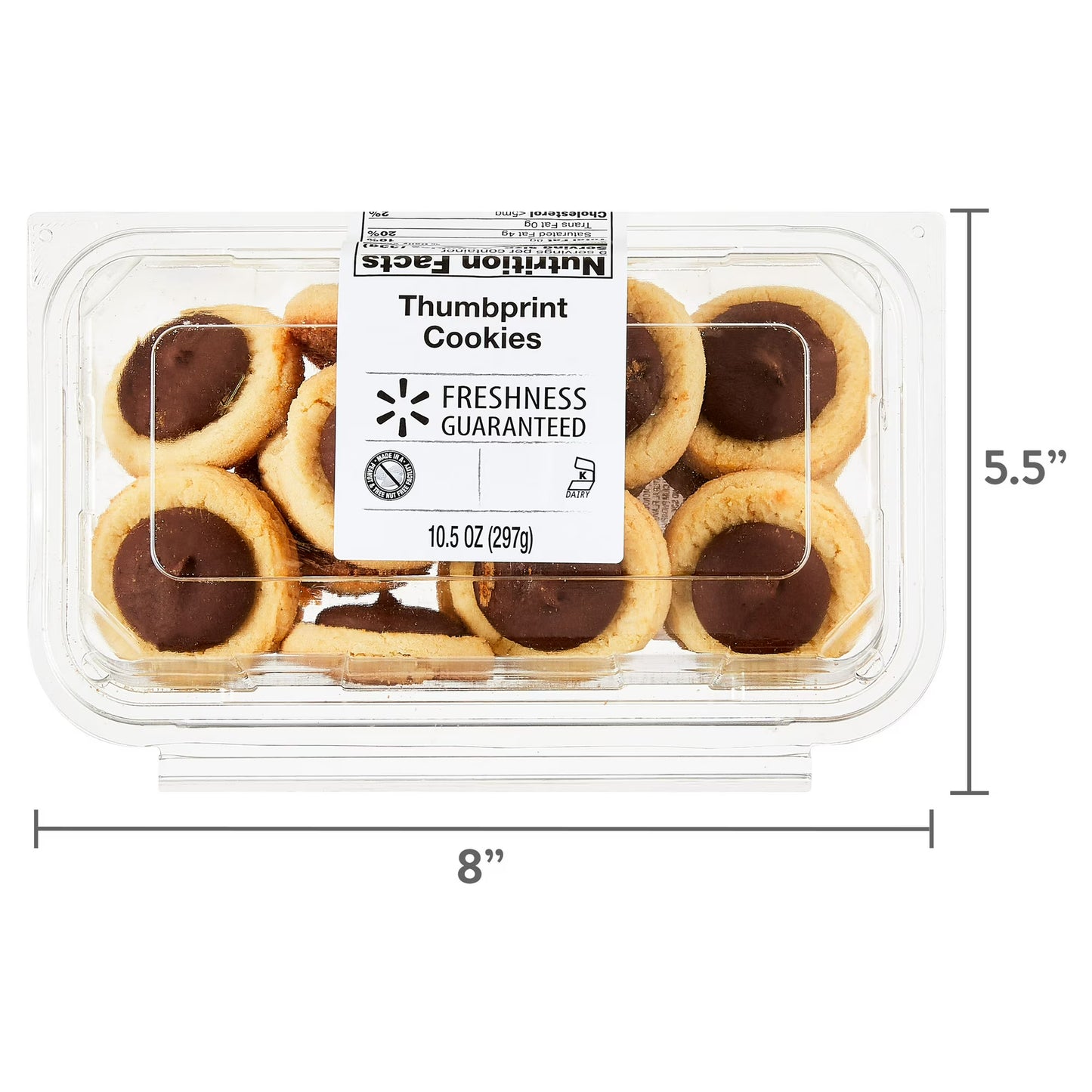 Freshness Guaranteed Thumbprint Cookies, 10.5 oz, 18 Count, Baked, Shelf Stable