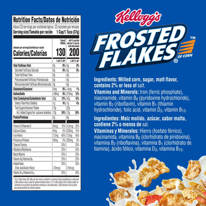 Kellogg's Frosted Flakes Original Breakfast Cereal Mega Size Box, 30.6 oz