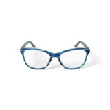 Hard Candy Women's HC277 Cat Eye Prescription Eyeglasses with Case, Crystal Blue