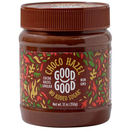 GOOD GOOD Choco Hazelnut Spread with Cocoa, No Added Sugar, 12 oz