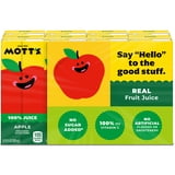 (2 pack) Mott's 100% Apple Juice, 6.75 fl oz, 8 Count Boxes