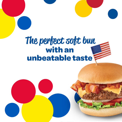 Wonder Bread Classic Extra Soft White Bread Hamburger Buns, 15 oz, 8 Ct, Shelf-Stable
