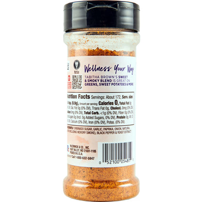 McCormick Salt Free Like Sweet Like Smoky by Tabitha Brown All Purpose Seasoning, 5.5 oz Bottle
