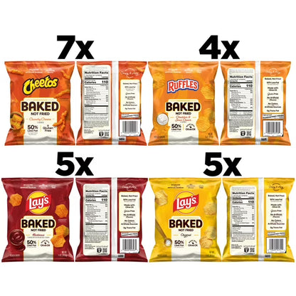Frito-Lay Baked Variety Pack, 0.875 Ounce Snack Bags (Ppck of 21)