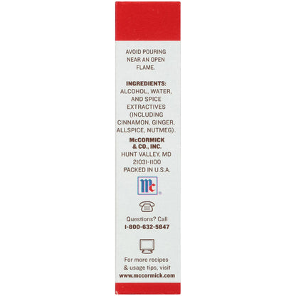 McCormick Pure Pumpkin Pie Spice Blend Extract, 1.0 fl oz Box