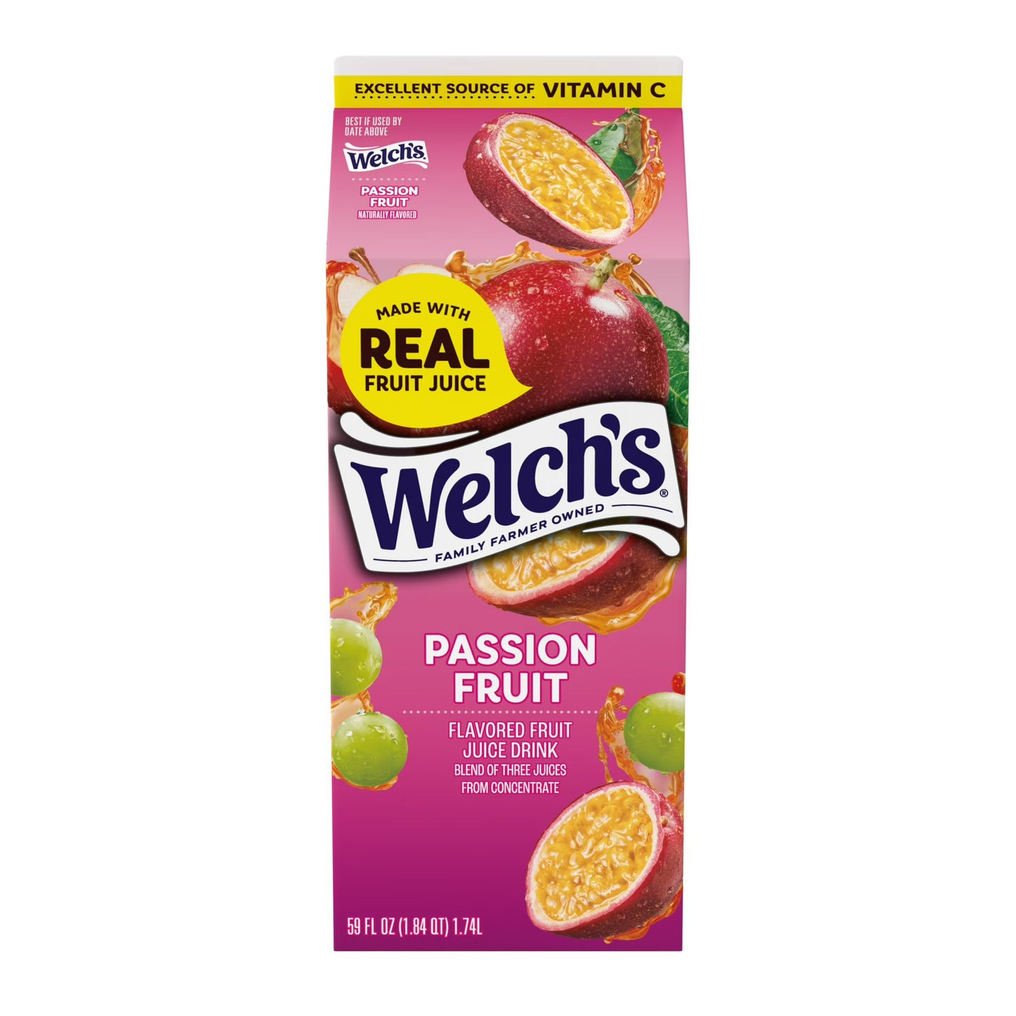 Welch's Passion Fruit Fruit Juice Drink, 59 fl oz carton