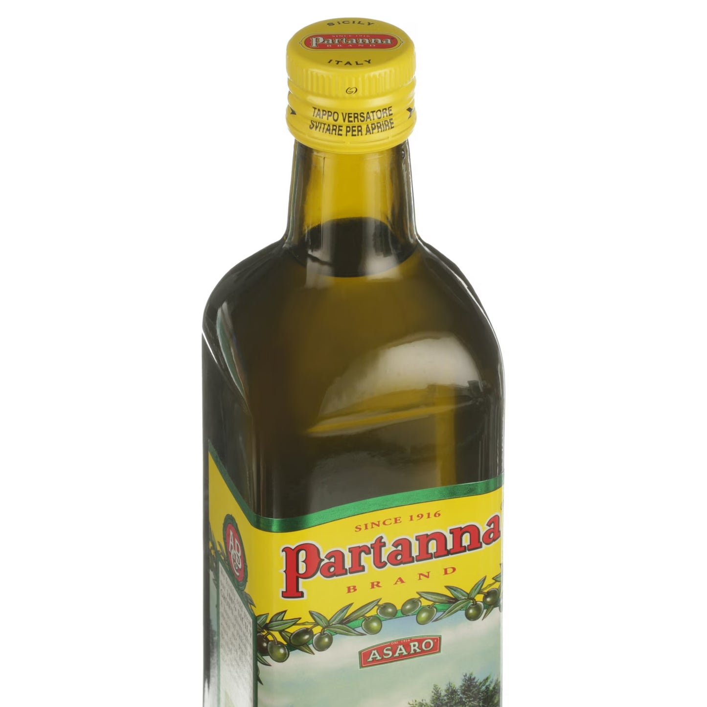 Partanna Organic Extra Virgin Olive Oil - Premium 100% Castelvetrano Oil - High Polyphenol - First Cold Pressed - Early Harvest in Sicily - Award Winning Italian EVOO -Monovarietal - 25.5oz (750 ML)