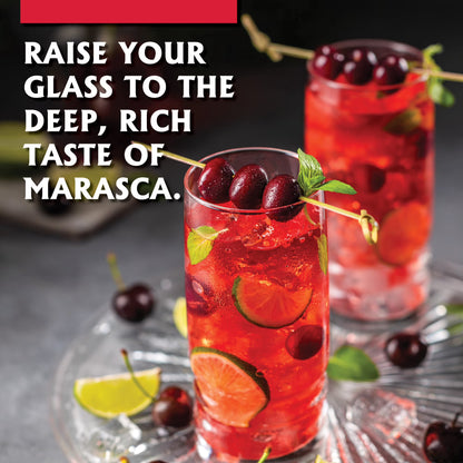 Gourmanity Cocktail Maraschino Cherries, Made from Italian Grown Marasca Cherries. Use in Manhattan, Old Fashioned, and Desserts (14.1oz Jar)