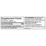 Equate Gas Relief and Prevention Food Enzyme Capsules, 100 Count, Compare to Beano