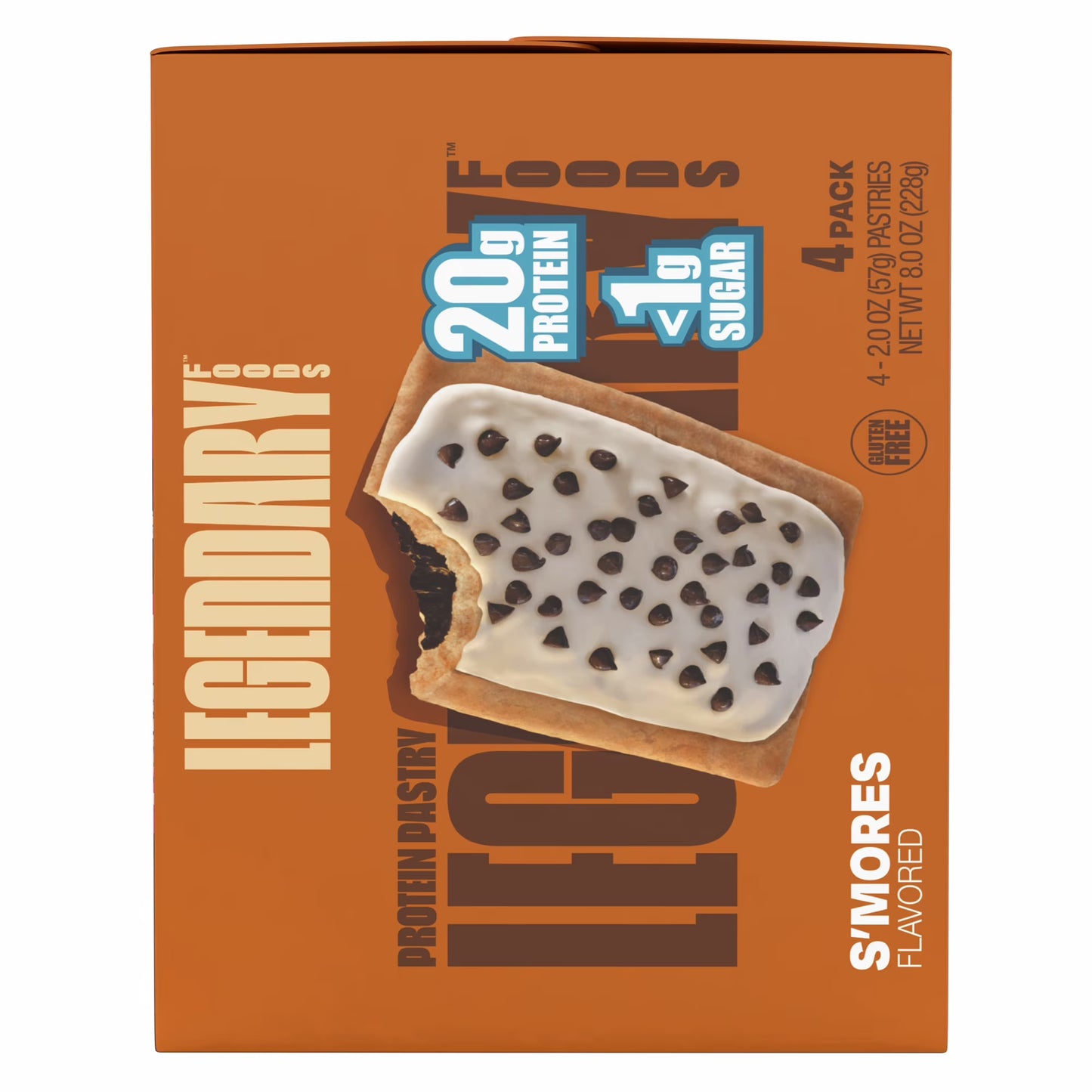 Legendary Foods Gluten Free and Keto Friendly Protein Pastry - S'mores - 8oz/4ct