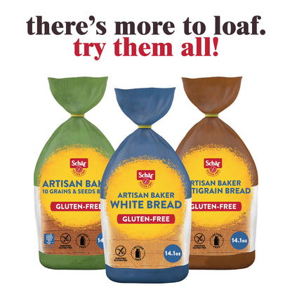 Schar Gluten Free Artisan Baker Multigrain Sourdough Bread Loaf, Regular, Shelf-Stable, 14.1 oz