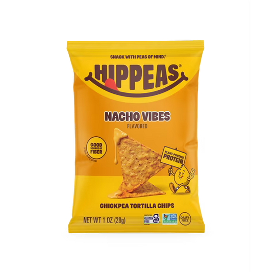 HIPPEAS Chickpea Tortilla Chips, Nacho Vibes, Gluten Free, 3g Protein, 1 oz, 21 Pack