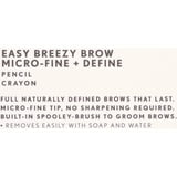COVERGIRL Easy Breezy Brow Micro-Fine + Define Pencil, 710 Soft Brown, 0.003 oz