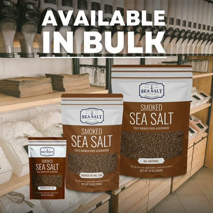 Sea Salt Superstore Fine Grain Cold Smoked Sea Salt over Alderwood Gluten-Free