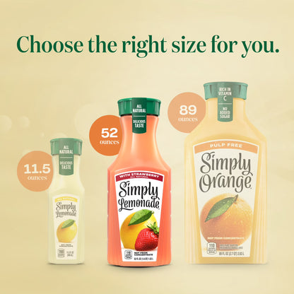 Simply Lemonade with Strawberry Bottle, 52 fl oz