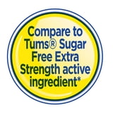 Equate Calcium Carbonate Extra Strength Sugar-Free Chewable Antacid Tablets, Orange Cream, 750 mg, 90 Count