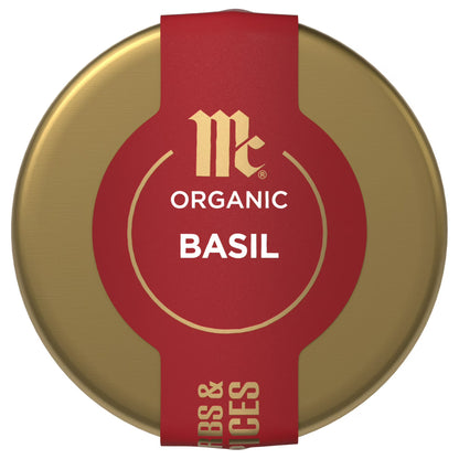 McCormick Gourmet Organic Basil Leaves, 0.55 oz Bottle