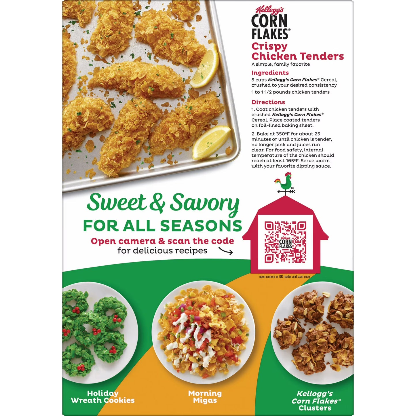 Kellogg's Corn Flakes Original Breakfast Cereal Box, 9.6 oz